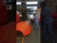 Żółty/pomarańczowy pływacz rur HDPE w kształcie cylindru dla potrzeb klientów