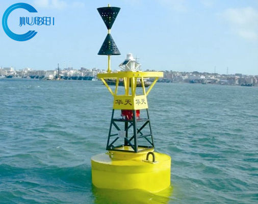 Zielony Czerwony Żółty Nawigacja Wodna Boje Oceanu Słonecznym Światłem Sygnału