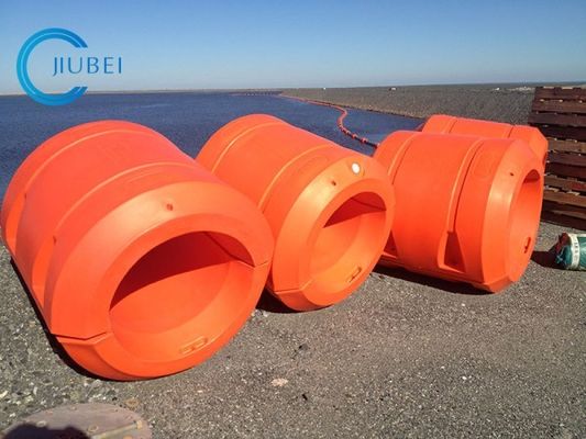 Pomarańczowy / żółty cylindryczny pływak do rur HDPE DN1100 do rurociągów pogłębiarskich