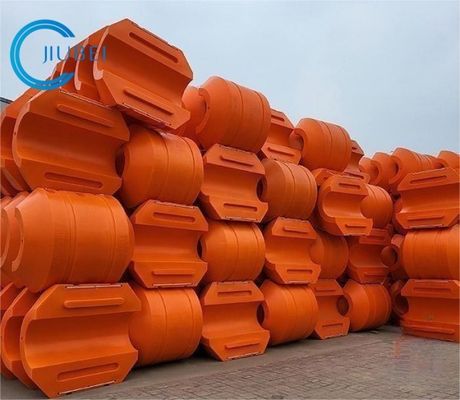 Pomarańczowy / żółty cylindryczny pływak do rur HDPE DN1100 do rurociągów pogłębiarskich