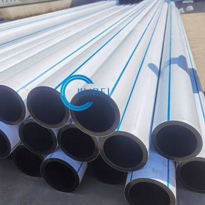 Biały z niebieskimi paskamiHDPE Rura do bagrowania PE100